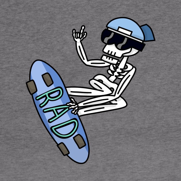 Skateboard Skeleton by Jamtastic